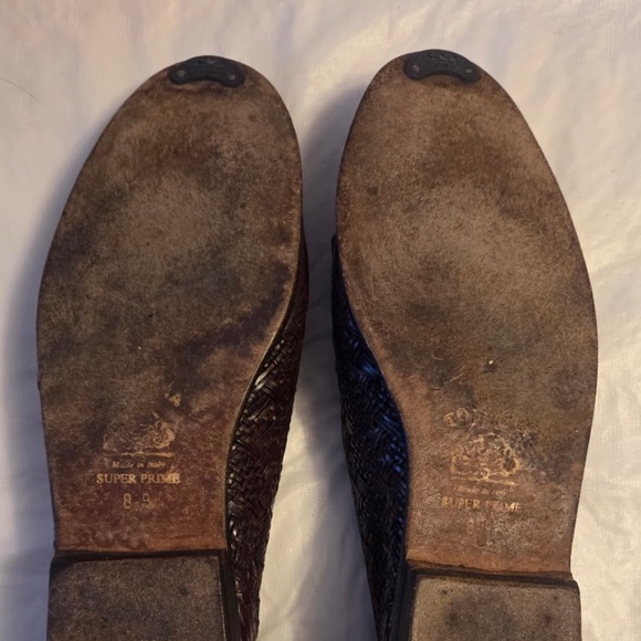 Vintage Bragano Cole Haan Men’s Italian Woven Leather Tassel Loafer size 10 - Picture 7 of 8